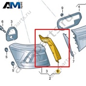 Накладка заднего фонаря Volkswagen T-Roc 2018-2024 2GA945312