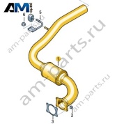 Труба выпуска ОГ с нейтрализатором Volkswagen AMAROK 2017-2022 2H6254500AX