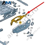 Кронштейн облицовки каркаса сиденья Audi Q7 (4M) 2016-2024 4M0882634