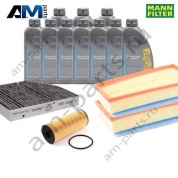 Комплект фильтров MANN с маслом 5W40 229.5 для ТО-1 Mercedes AMG G63