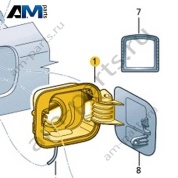 Крышка лючка бензобака VAG 5ED809857GRU Skoda 2019-2026