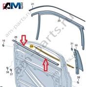 Уплотнитель паза стекла пассажира Volkswagen Тигуан 57G837480