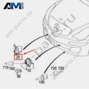 Звуковой сигнал высокочастотный 510HZ A0065424220 на Mercedes ML W164