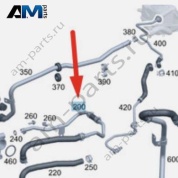 Трубопровод охлаждения к насосу Mercedes E300 W213 (M274 E20) A2742001851