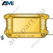 Радионавигационная система с DVD-приводом, сенсорным дисплеем, жестким диском и блок управления динамической навигации Volkswagen AMAROK 2013-2016 2H0035680A