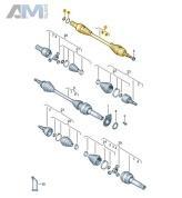 Приводной вал со ШРУСами левый 6-МКП 7LA407271C  Volkswagen Multivan T6 (2019-2023)