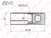 ШРУС внутренний LYNX для Fabia Mk2/Mk3 CI-8008