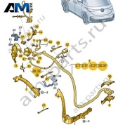 Жгут высоковольтных проводов для зарядной розетки и высоковольтной батареи Volkswagen id-Buzz 2023-2024 1N3971531D