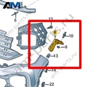 Направляющий профиль Volkswagen T-Roc Cross 2019-2024 2GM807050B