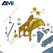 Внутренняя часть колесной арки Volkswagen T-Roc Cabrio 2020-2024 2GC810004A