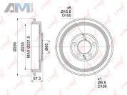 Барабан тормозной BM1156 (LYNXauto) для автомобилей VAG