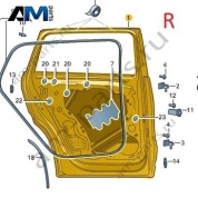 Дверь задняя правая Volkswagen Тигуан 57G833056