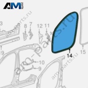 Уплотнитель двери задний на Mercedes C W205 (2014-2023) A20569703517M87