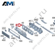 Накладка воздухозаборника переднего бампера Mercedes G-class W465 AMG A4658856200