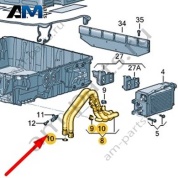 Трубка ОЖ с шлангом ОЖ Audi Q7 (4M) 2016-2024 4M0915373