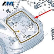 Уплотнитель крышки багажника Audi Q8 e-tron 2024-2024/Audi e-tron 2019-2023 4K4827705A