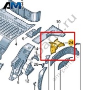 Крепежный кронштейн Volkswagen id3 2020-2024 1EA804351