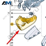 Накладка кронштейна зеркала пассажира 89B857578B9B9 для Ауди Q6 E-tron 2024-2026