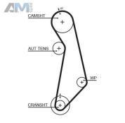 Ремень ГРМ GATES (5489XS) Audi A4 (B7) 2005-2009 1.6/1.8 (102/163 л.с.)