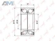 Подшипник ступицы передний LYNX для Passat B5 1997-2005 WB-1056