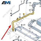 Трубка ОЖ с шлангом ОЖ Audi Q8 e-tron 2024-2024/Audi e-tron 2019-2023 4KL819316B