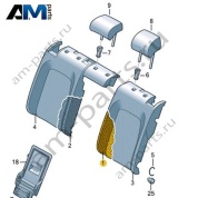 Наполнитель спинки Volkswagen id4/id5 2021-2024 11A885775