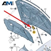 Скоба замка Audi A6 (C8) 2019-2024 4K0823185D