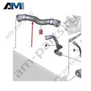 Шланг от радиатора на ГБЦ BMW 5 серии (G30) 2017-2023 520i (B48C) 17128572906