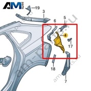Панель крепления заднего фонаря Volkswagen Taigo 2022-2024 2G7813327A