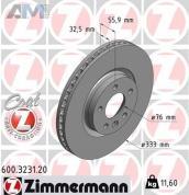 Передние тормозные диски ZIMMERMANN 600.3231.20  Volkswagen T6 (2015-2020)