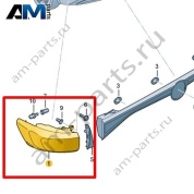 Светодиодный задний фонарь правый на крыле Volkswagen id4/id5 2021-2024 11A945208A
