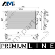 Радиатор охлаждения двигателя MAHLE/KNECHT CR2223000P для BMW 5 серии (G30) 2017-2023 520i (B48C)