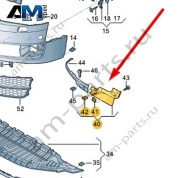 Спойлер колеса Audi A8 (D4) 2014-2017 4H0807544B