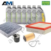 Комплект фильтров MANN с маслом 5W30 229.52 для ТО-2 Mercedes CLA 200CDI/200d