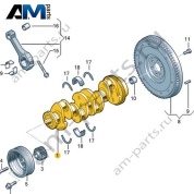 Коленчатый вал VAG 04L105021E