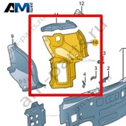 Панель крепления заднего фонаря Volkswagen T-Roc Cross 2019-2024 2GM813320