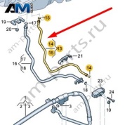 Трубопровод хладагента Audi A8 (D5) 2018-2024 4N0820725B