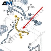 Трубопровод хладагента Audi A8 (D4) 2014-2017 4H0816743F