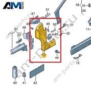Усилитель стойки А Volkswagen id4/id5 2021-2024 11A809209A