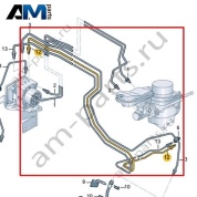 Тормозная трубка от гидроблока к соединению Volkswagen id-Buzz 2023-2024 1N3614725