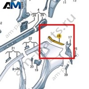 Канал уплотнителя Volkswagen Taigo 2022-2024 2G6809642A