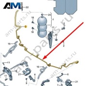 Вакуумный трубопровод Audi A8 (D5) 2018-2024 4N0131051C