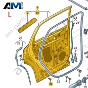 Задняя левая дверь Audi Q8 e-tron 2024-2024/Audi e-tron 2019-2023 4KE833051