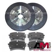 Задние диски и колодки Ауди А8 (D4) 6.3-