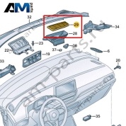 Решетка воздухозаборника VAG 1EB819060B