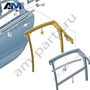 Направляющая стекла Audi A6 (C7) Avant/Allroad 2015-2018 4G9839432