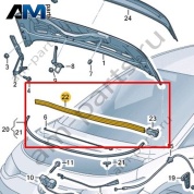 Уплотнитель капота сзади Volkswagen id3 2020-2024 10A823723