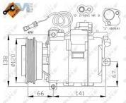 Компрессор кондиционера NRF (32104) на Volkswagen Passat B5 (1997-2005) 1.8T
