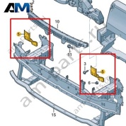 Распорка передней несущей панели Volkswagen id-Buzz 2023-2024 1T3805567
