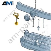 Надпись R спереди VAG 3GJ853688DPJ на Volkswagen 2025-2026
